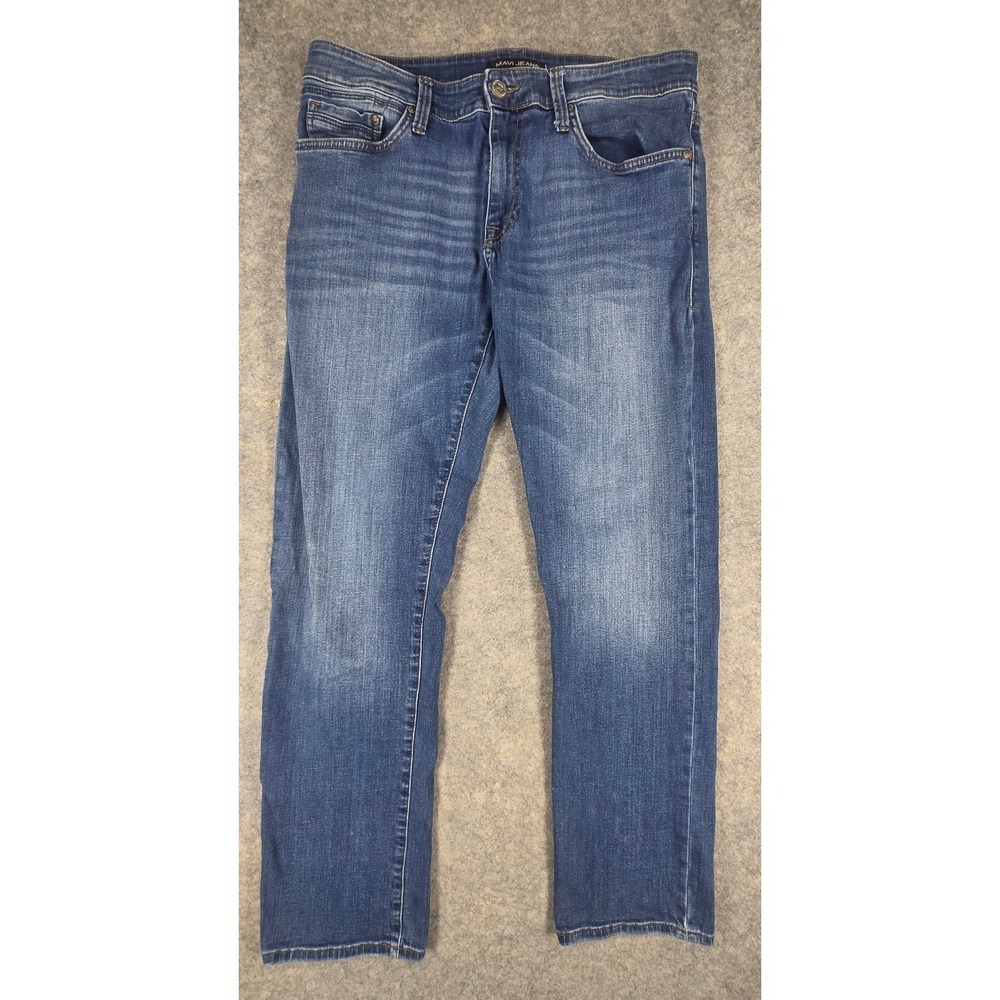 Mavi Zach Straight Leg Jeans Mens 33x32 Medium Wash Blue Denim 0045321210